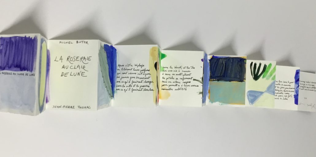 La roseraie au clair de lune. Michel Butor. Jean-Pierre Thomas. 2000. Collection Manoir des livres. Lucinges