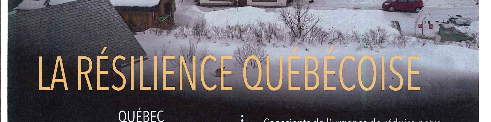 Affiche Résilience Québécoise